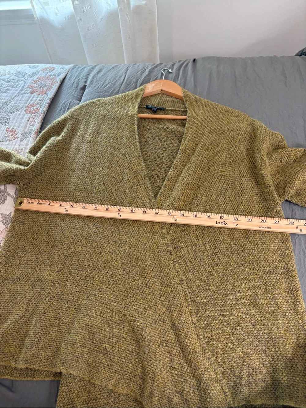 Eileen Fisher Open Front Wool Mohair Cashmere Blend Cardigan Sweater. Size XL.